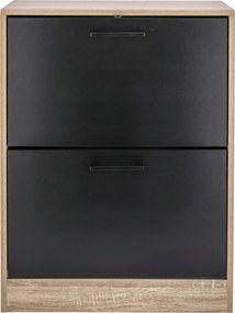 Cipősszekrény könyvespolc 2 Rekeszes Cipős komód tágas előszobába Könyvespolc