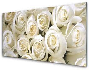 Üvegkép Rózsa virágok Plant 125x50 cm