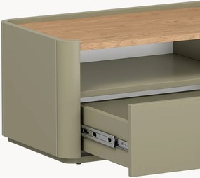Amilio TV-szekrény 200 cm fiókos - eukaliptusz / baltic dune tölgy / natúr tölgy fogantyúval