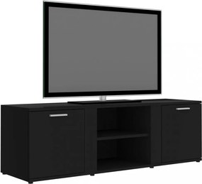 fekete szerelt fa TV-szekrény 120 x 34 x 37 cm