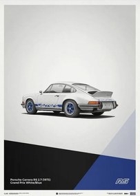 Művészeti nyomat Porsche 911 RS - White - Limited Poster, Automobilist