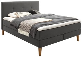 Antracitszürke boxspring ágy 180x200 cm Stockholm – Meise Möbel