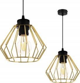 Mennyezeti Lámpa Lógó Csillár Szimpla Loft Fekete Arany Modern