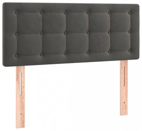 sötétszürke bársony fejtámla 100x5x78/88 cm
