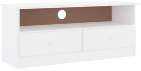 ALTA fehér tömör fenyőfa fiókos TV-szekrény 100x35x41 cm