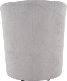 Klub fotel puffal, szürke, ROSE
