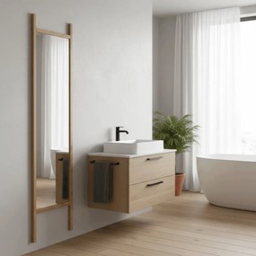 Falitükör, bambusz, natúr, AZR-B028