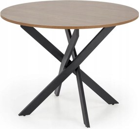 Konyhai asztal kerek konyha étkező nappali dió loft Edgar