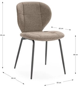 Bézs étkezőszék szett 2 db-os Maori – Marckeric