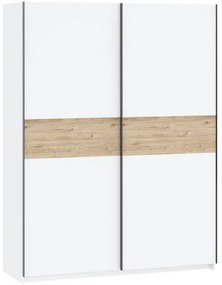 BERNO 150 cm. Gardróbszekrény Fehér/Tölgy Színben