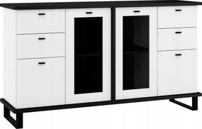 Komód Cross CRO-08 2D2SW fekete fehér matt 160cm