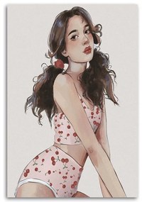Gario Vászonkép Cherry készlet - Vivian Lihonde Méret: 80 x 120 cm