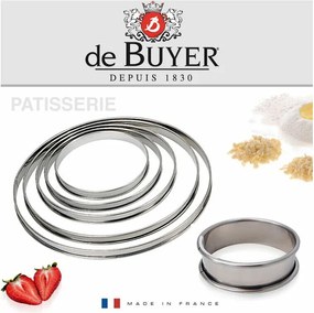 De Buyer 3091.24N torta kerek keret 24 cm, rozsdamentes acél, 24 cm