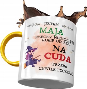 Sárga bögre Mai Barátnő Feleség Barátnője Nyomtatott Fotóval