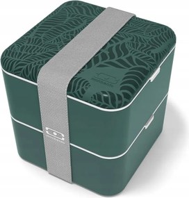 Monbento Négyzet alakú Grafikus Dzsungel Uzsonnásdoboz