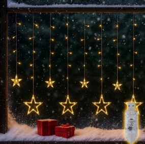 Fényfüggöny Csillag Led 1M Meleg Fehér Usb 69LED