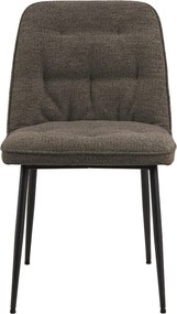 Barna Szék kárpitozott Fotel nappaliba fekete acél lábak Brooke