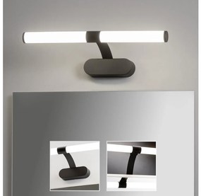 Brilagi - LED fürdőszobai tükörvilágítás TUBEO LED/6W/230V 40 cm IP44 fekete FG-M1-C07-400-BLK