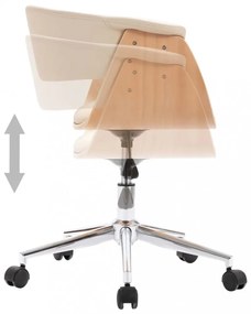 2 db krémszínű műbőr forgó étkezőszék