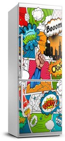 Hűtő matrica Comic fal FridgeStick-70x190-f-111159262