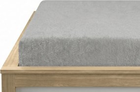 Frottír világosszürke lepedő EXCLUSIVE 140x200 cm