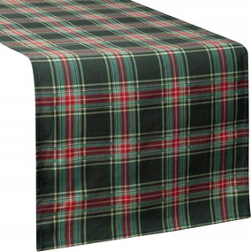 Stílusos kockás futófelület az ünnepekre étkező és nappali asztal díszítésére 40x140