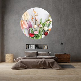 PIPPER. Textil kör alakú falmatrica "Mezei virágok" Méret: 120cm