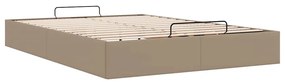 oszmán ágykeret matrac nélkül cappucino 140x190 cm műbőr
