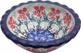 Tálka 9 cm Művészi kerámia Bolesławiec dek 1916 Virágok Liszt