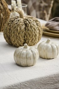 IB Laursen Cserép tök dekoráció PUMPKIN STANDING Ø8 cm krém