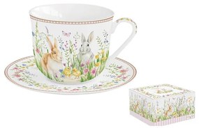 R2S.1182EAST Porcelán reggelizőcsésze+alj 370ml dobozban, Happy Easter