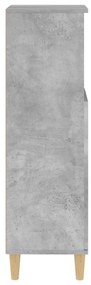 betonszürke szerelt fa fürdőszobaszekrény 30 x 30 x 100 cm