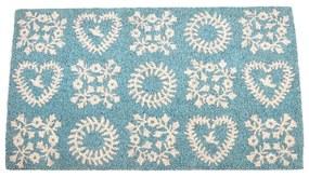 Kókuszrost lábtörlő 73x43 cm Blue Friendship – Rex London