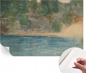 Öntapadós tapéta Fali furnér 3D hatás Trópusi szegély 104x70 cm