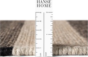 Fekete-krémszínű kétoldalas-kézi szövésű juta futószőnyeg 80x200 cm Playa – Hanse Home