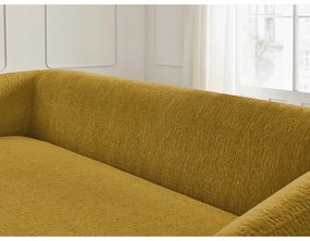 Mustársárga zsenília kinyitható kanapé 228 cm Neyo – Bobochic Paris