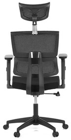 Fekete hálós irodai szék hintamechanikával. KA-B1025 BK