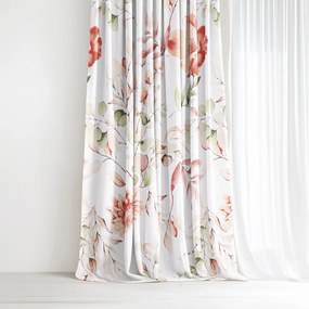 Goldea pamut drapéria deluxe - akvarell virágok 240x160 cm