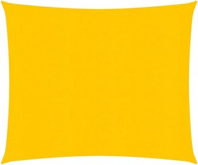 vidaXL sárga négyzet alakú HDPE napvitorla 160 g/m² 4x4 m