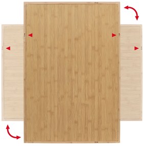 Fali tükör B044 NAT, bambusz, L