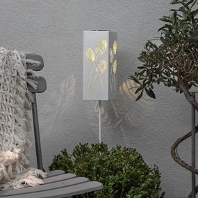 Albaleaf fehér fém napelemes világító LED dekoráció - Star Trading