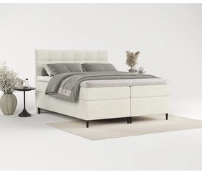 Krémszínű ágyneműtartós boxspring ágy 180x200 cm Urbaneo – Maison de Rêve
