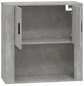 betonszürke szerelt fa faliszekrény 80 x 313 x 80 cm