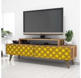 TV asztal/szekrény Clementine (dió + sárga). 1088569