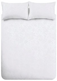 Fehér egyszemélyes jacquard ágyneműhuzat 135x200 cm Fleur Matelassé – Bianca