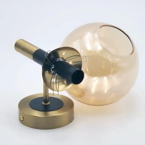 Fali lámpa ROLLO 1xE14/5W/230V arany/füstös bézs