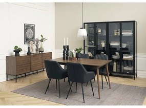 Fekete fém tálalószekrény 90x190 cm Carmel – Unique Furniture