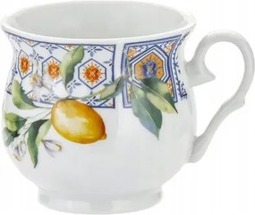 Porcelán bögre 475 ml kávé tea nagy citrom motívum