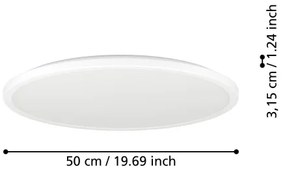 Eglo 901473-LED RGBW Dimmelhető fürdőszoba Világítás ROVITO-Z 16,8W/230V átm. 50 cm IP44 fehér