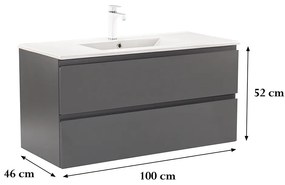 Vario Pull 100 alsó szekrény mosdóval